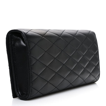 Saint Laurent Lambskin Quilted Kate Clutch Black 3 of 6