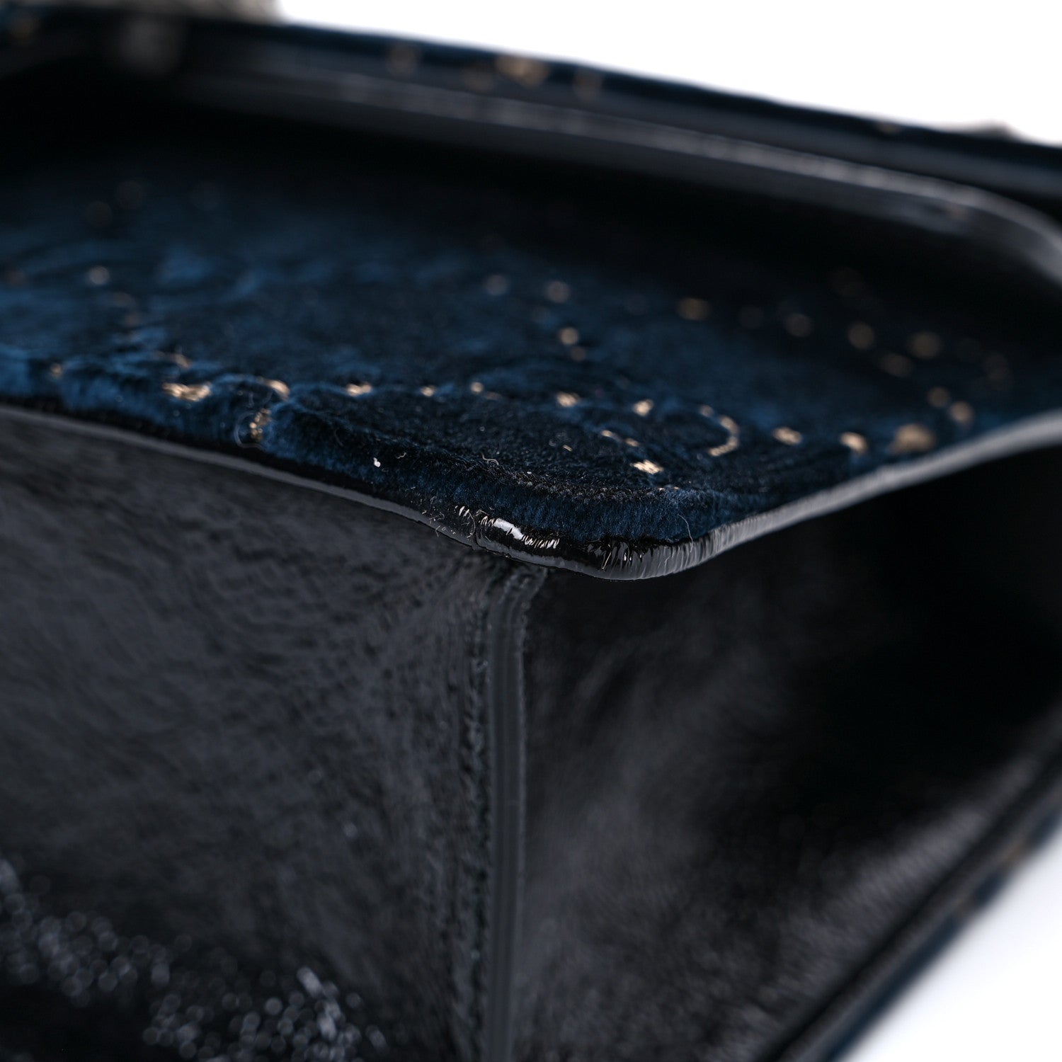 Gucci Velvet Skipper Crystal GG Monogram Small Dionysus Shoulder Bag Blue Beige Black 9 of 13