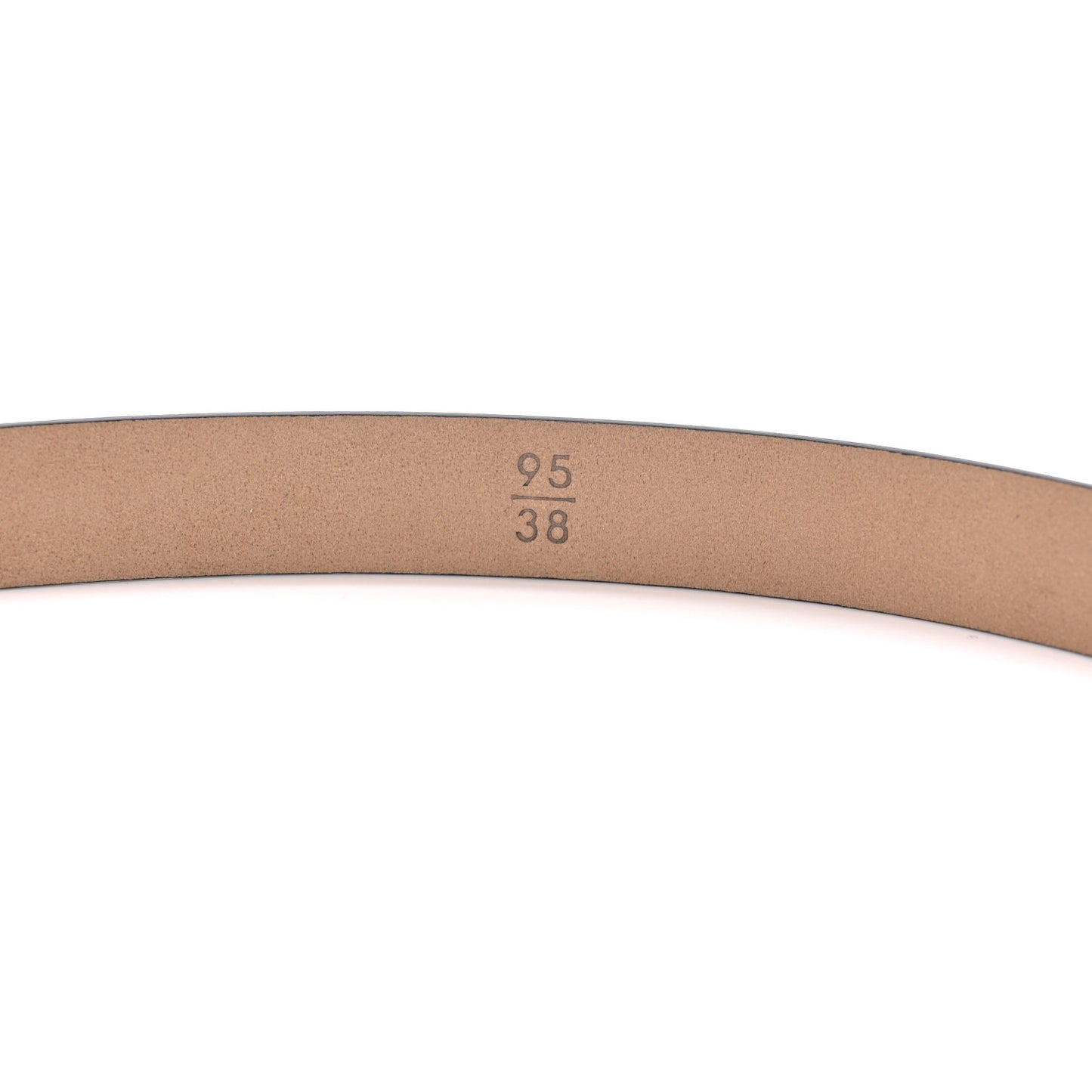 Striated Patent CC Logo Skinny Belt Dark Grey