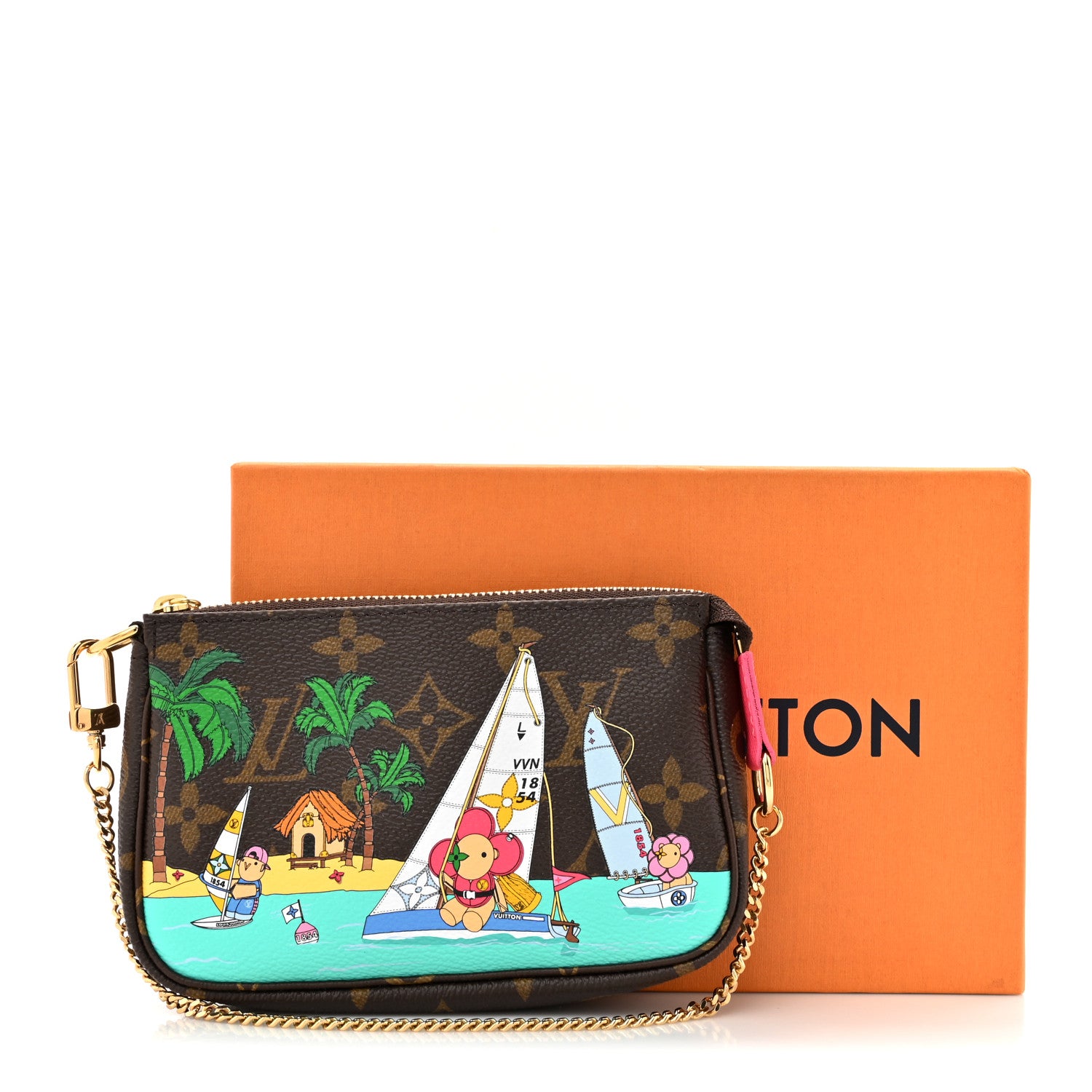 Louis Vuitton Monogram 2023 Christmas Animation Sailing Pochette Accessories Dragon Fruit Pink 11 of 11