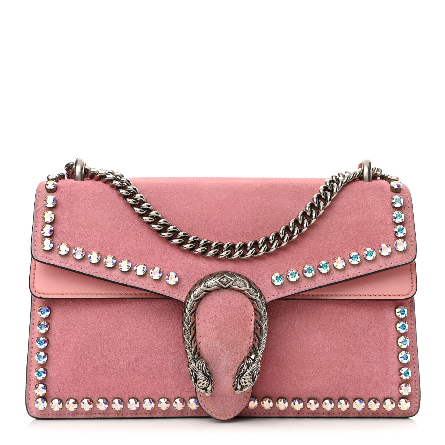 Gucci Suede Crystal Small Dionysus Shoulder Bag Peonia 1 of 13