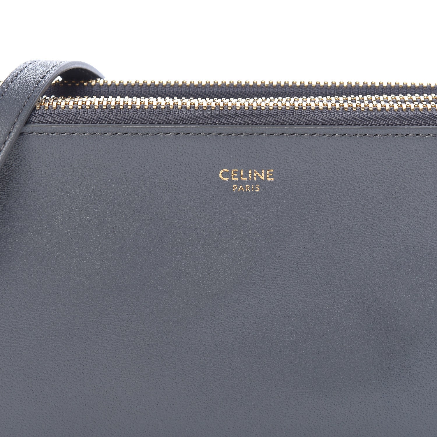 Celine Lambskin Small Trio Crossbody Bag Storm 9 of 11