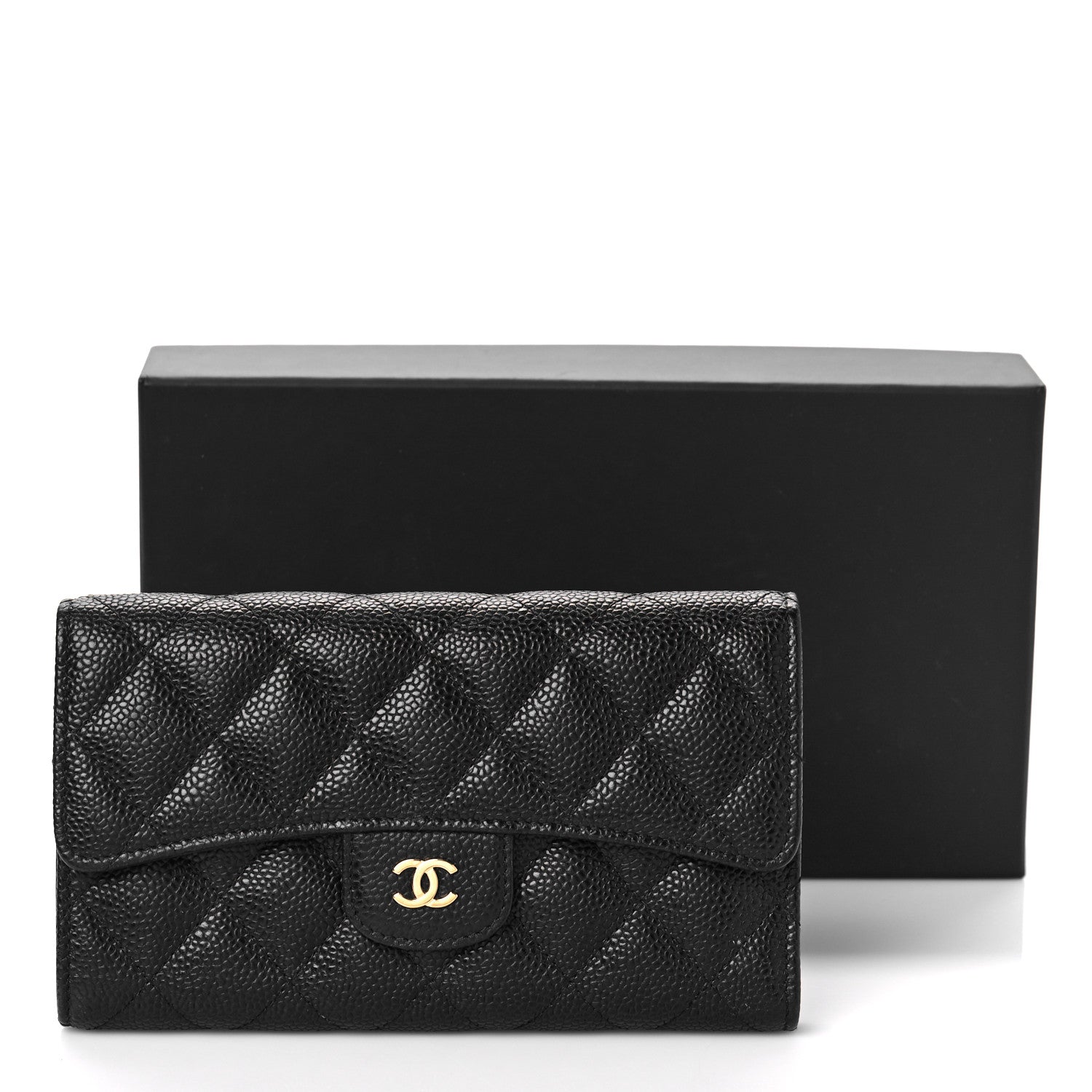 Chanel Caviar Quilted Large Flap Wallet Black 11 of 11