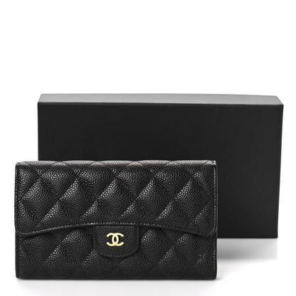Chanel Caviar Quilted Large Flap Wallet Black 11 of 11