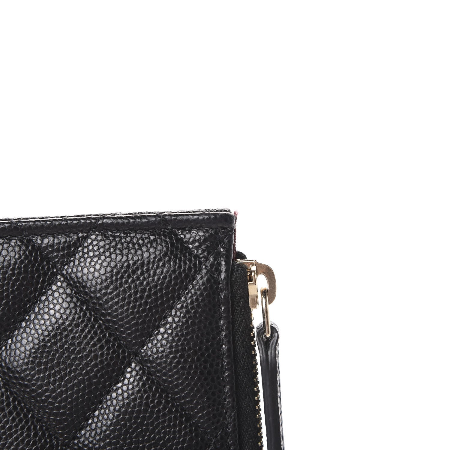Chanel Caviar Quilted Classic Flat Wallet Pouch Black 7 of 9