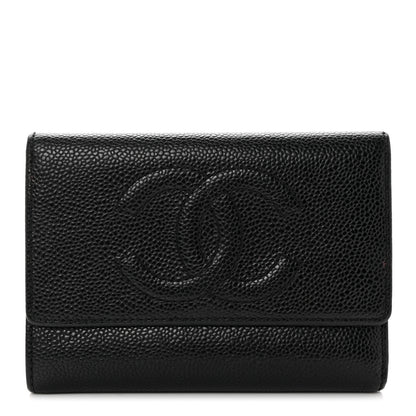 Chanel Caviar Timeless CC Flap Wallet Black 1 of 9