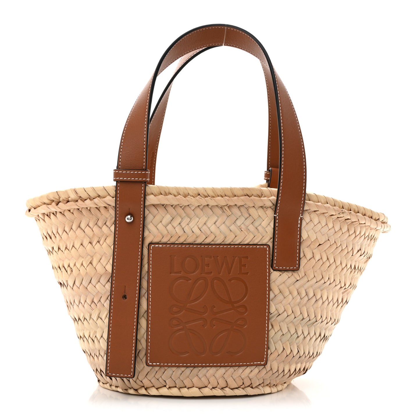 Raffia Small Basket Tote Bag Natural Tan