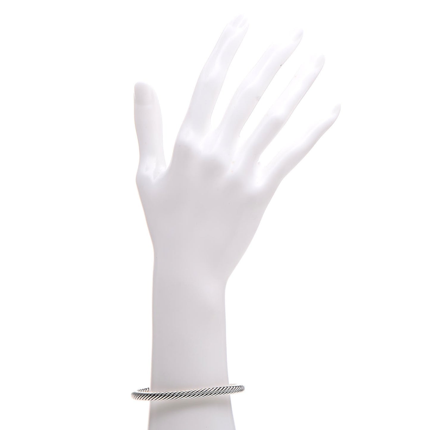 Sterling Silver Diamond 5mm Cable Buckle Bracelet