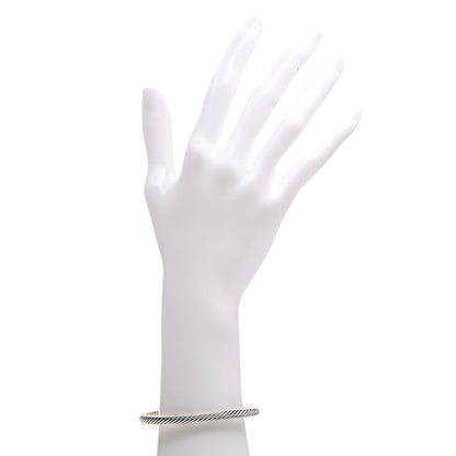 David Yurman Sterling Silver Diamond 5mm Cable Buckle Bracelet 2 of 6