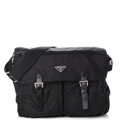 Prada Nylon Vela Messenger Bag Black 1 of 8
