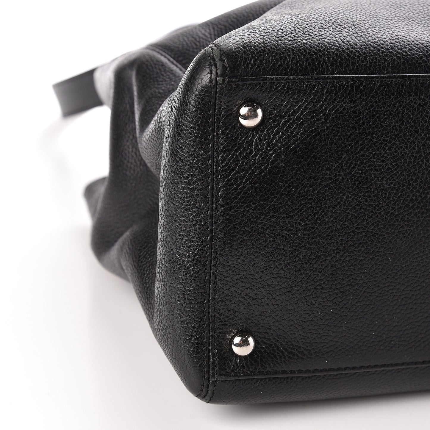 Calfskin Cerf Executive Shopper Tote Black