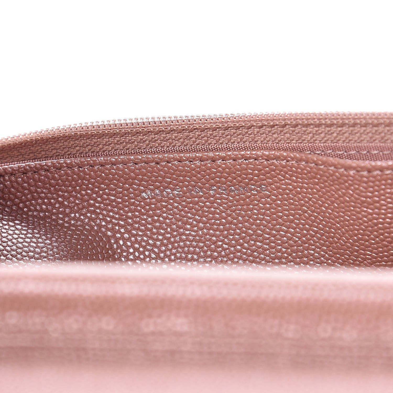 Chanel Metallic Caviar Chevron Quilted Vintage Mademoiselle Wallet On Chain WOC Pink 7 of 11