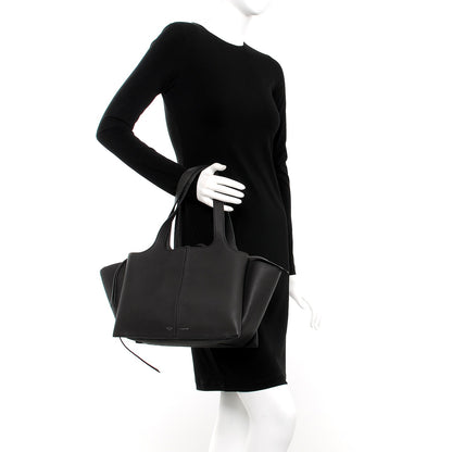 Celine Baby Grained Calfskin Small Tri-Fold Bag Anthracite 2 of 8
