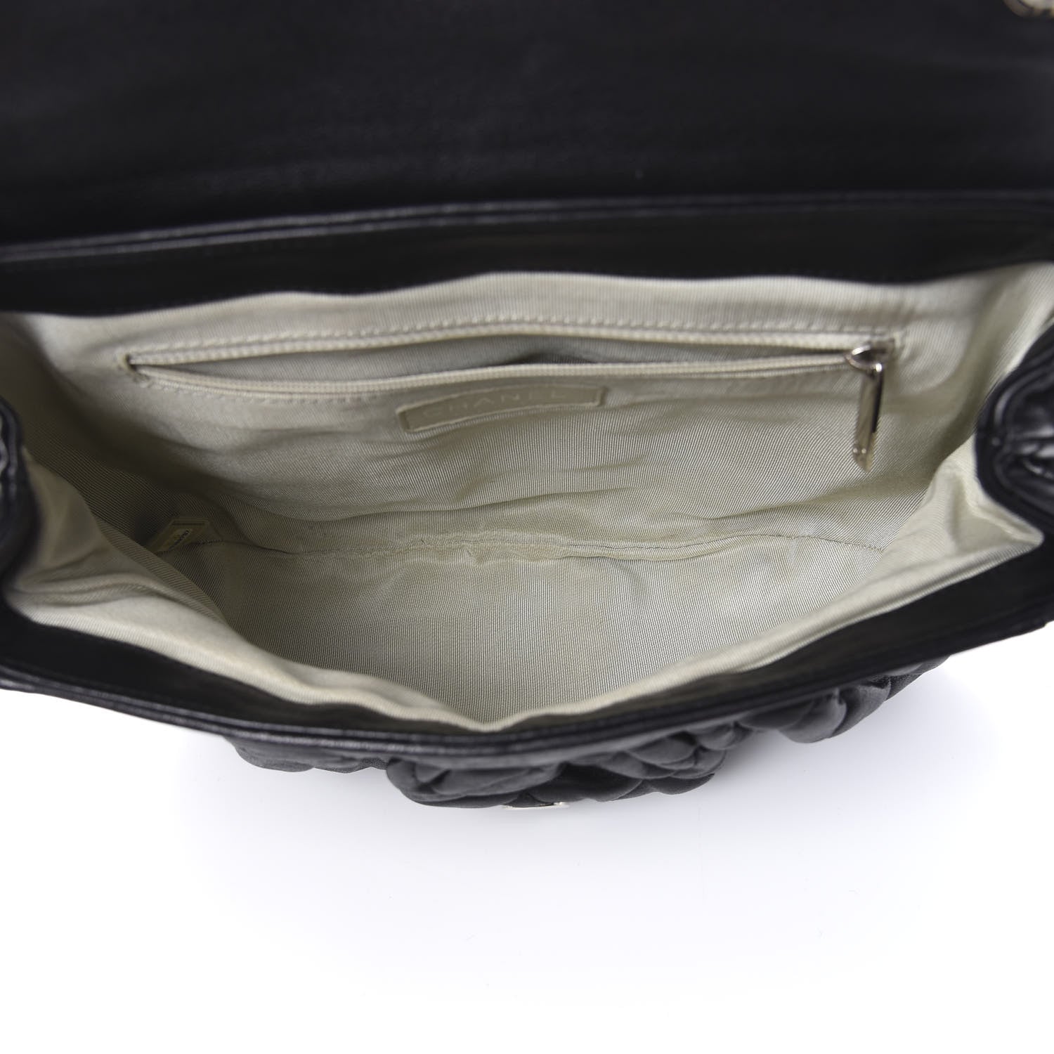 Chanel Washed Lambskin Quilted Medium Chain Around Messenger Black 5 of 10