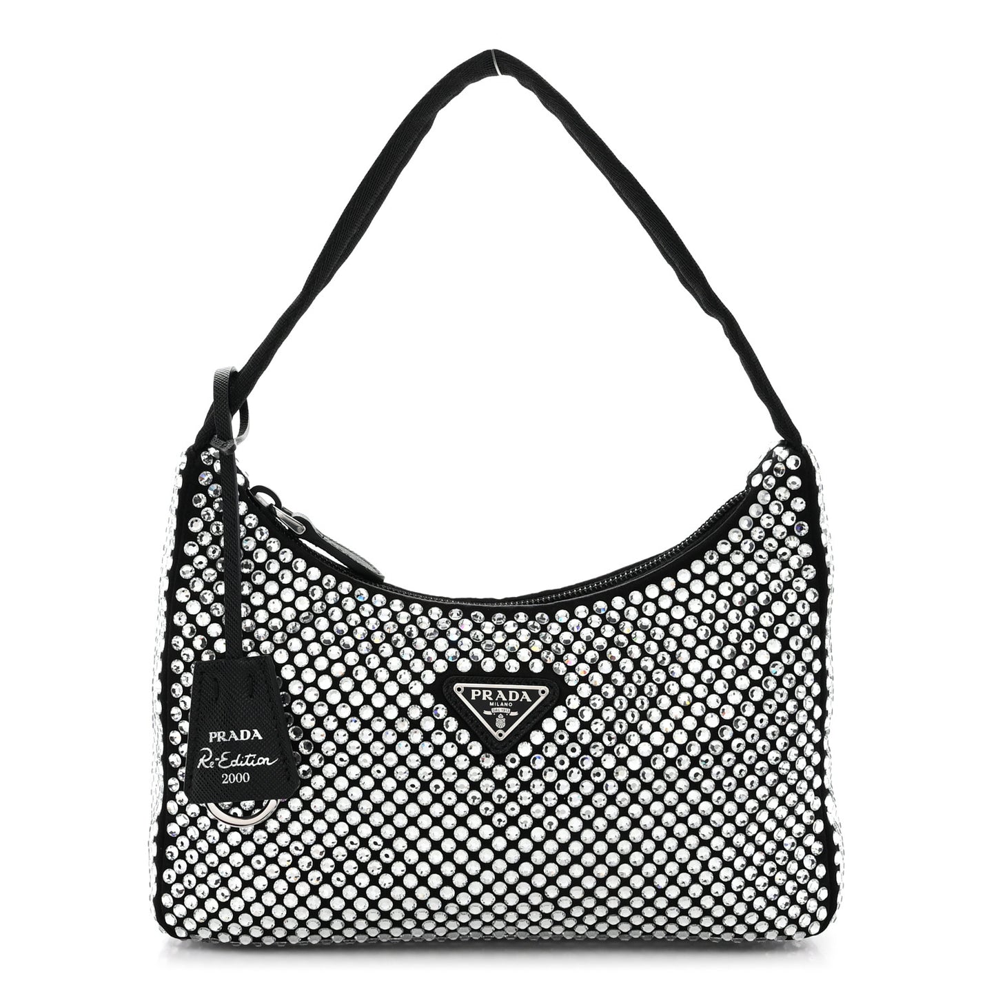 Satin Crystal Mini Re-Edition 2000 Bag Cristal