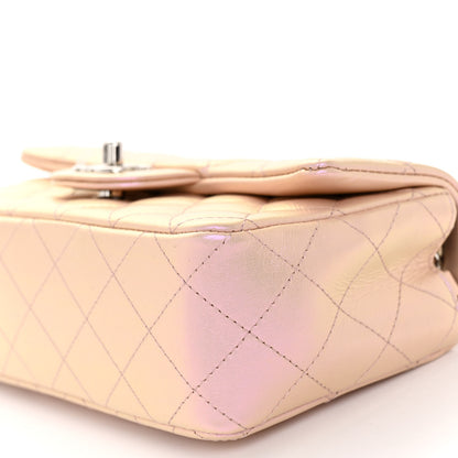 Chanel Iridescent Calfskin Quilted Mini Rectangular Flap Pink 9 of 10