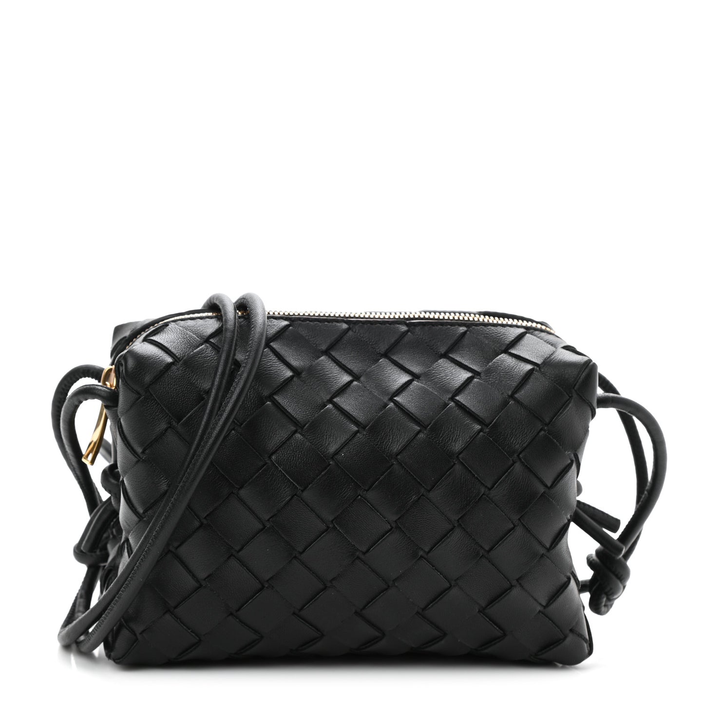 Nappa Intrecciato Mini Loop Camera Bag Black