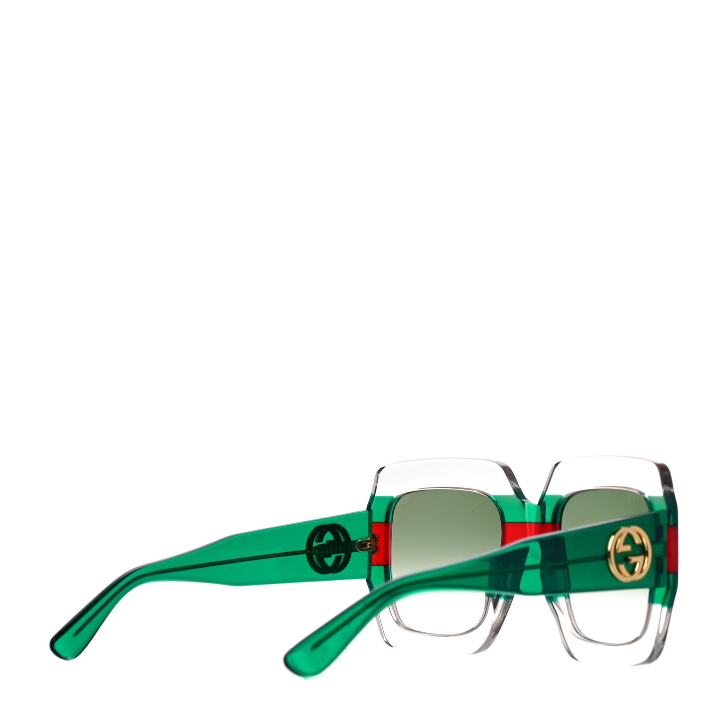 Square Web Frame GG0178S Sunglasses Green Red