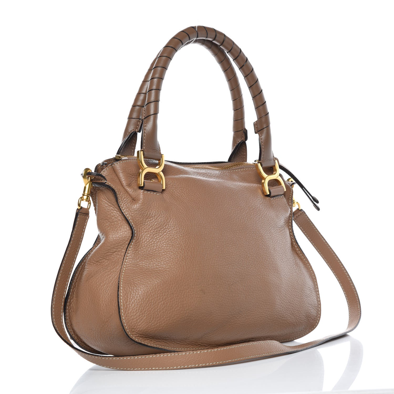 Chloe Calfskin Medium Marcie Satchel Nut 3 of 11