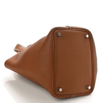 Hermes Taurillon Clemence Picotin Lock 18 PM Gold 4 of 8