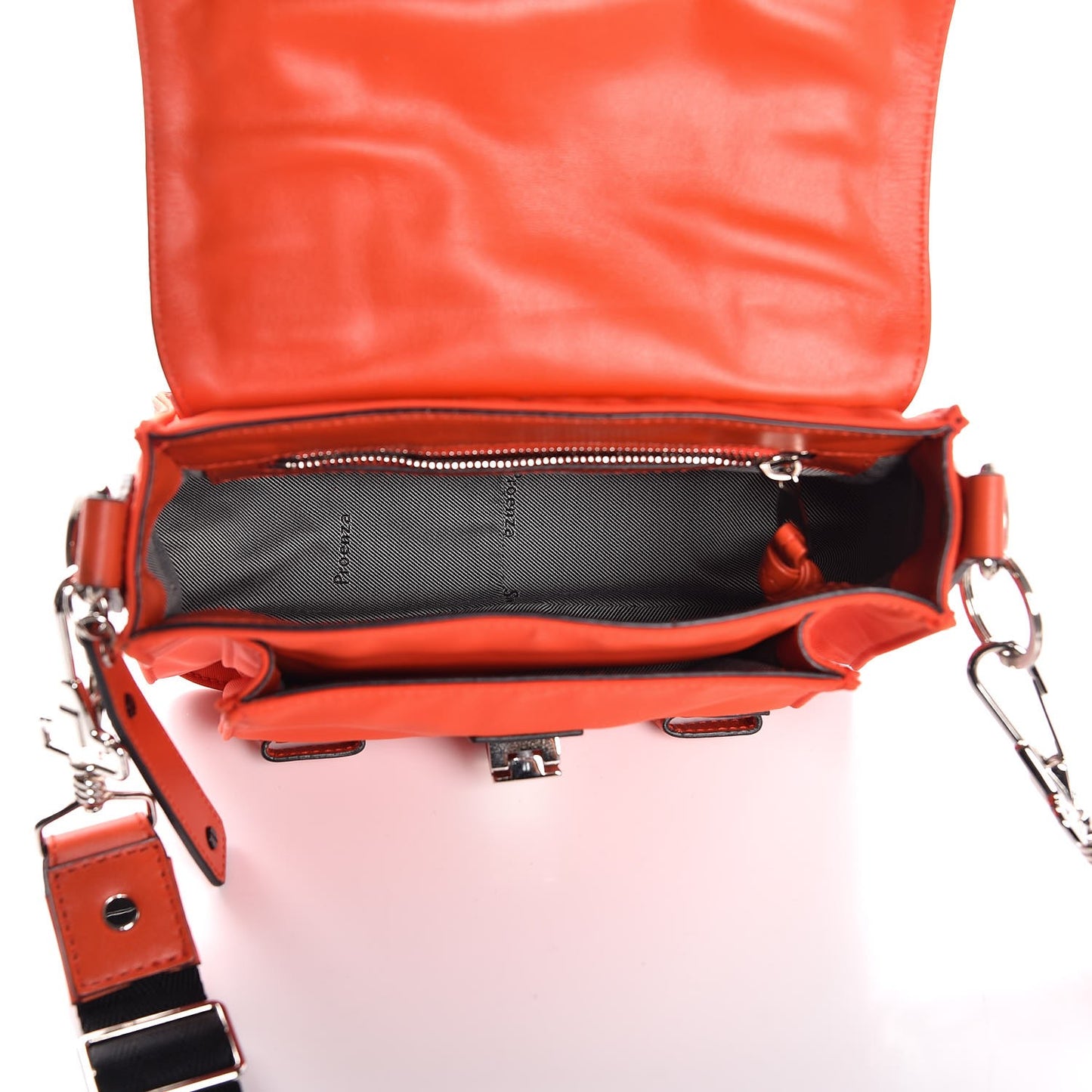Nylon Calfskin PS1 Pouch Messenger Fire Red