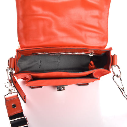 Proenza Schouler Nylon Calfskin PS1 Pouch Messenger Fire Red 5 of 7
