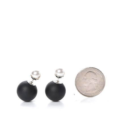 Christian Dior Mise En Dior Tribal Earrings Matte Black Pearl 2 of 4