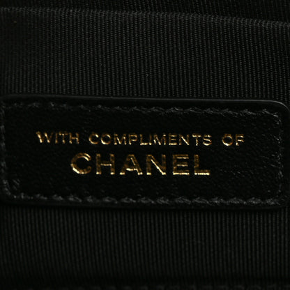 Chanel Tweed Quilted Kiss Lock Clutch Black 6 of 8