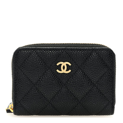 Chanel Caviar Quilted Classic Zipped Coin Purse Black 1 of 7