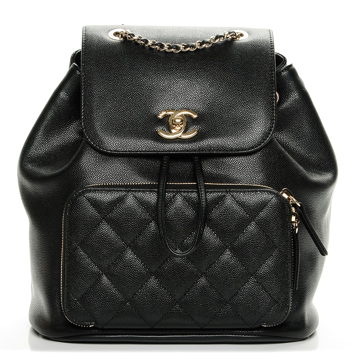 Caviar Quilted Business Affinity Backpack Black