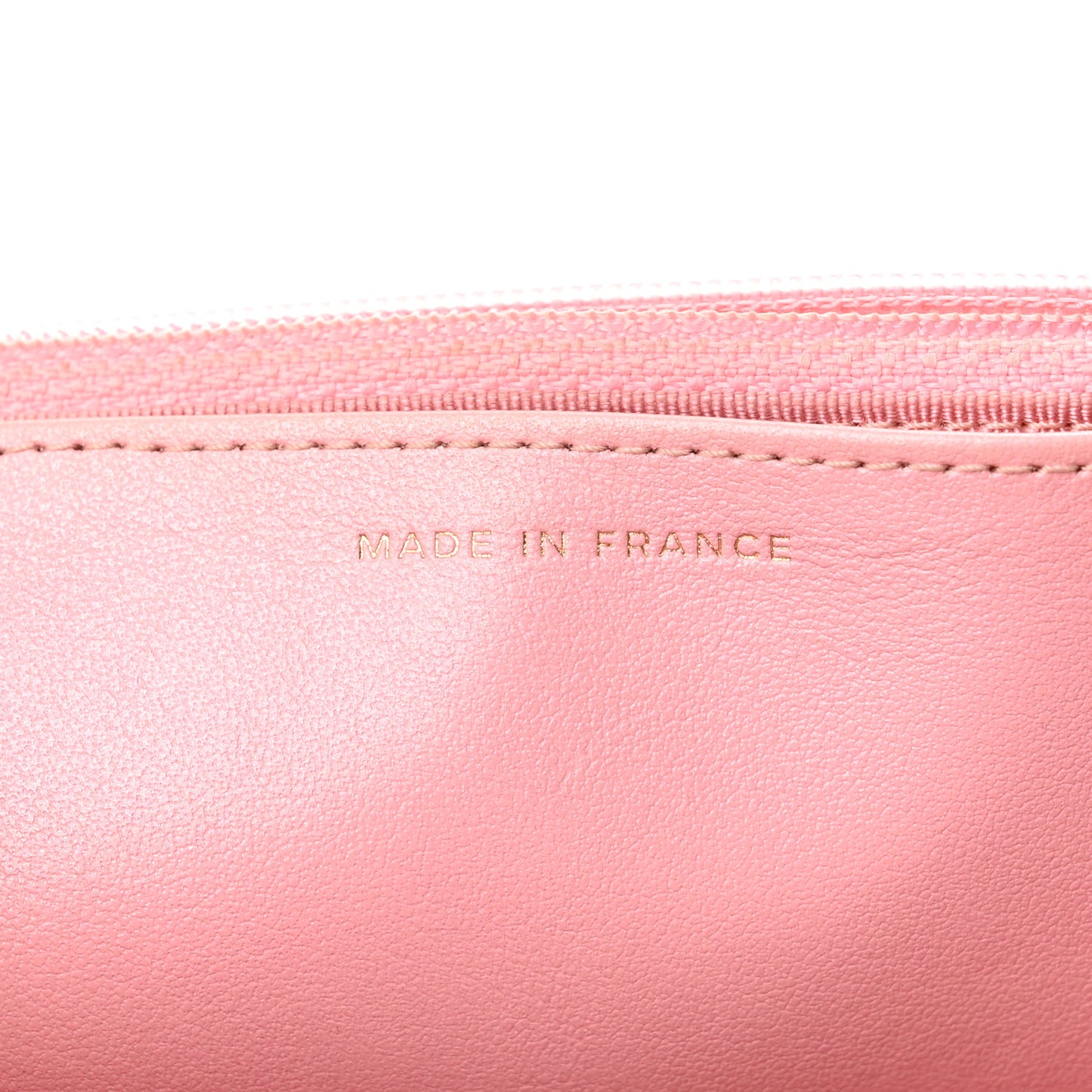 Iridescent Caviar Quilted Wallet on Chain WOC Rose Pink