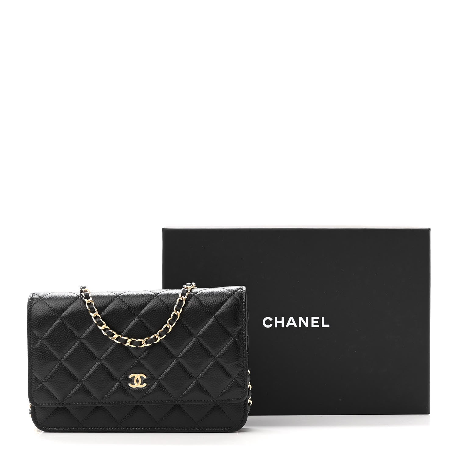 Chanel Caviar Quilted Wallet On Chain WOC Black 12 of 12