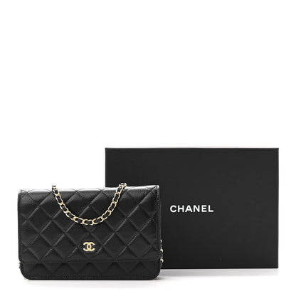 Chanel Caviar Quilted Wallet On Chain WOC Black 12 of 12