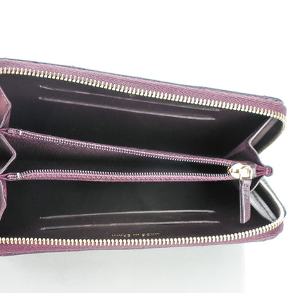 Chanel Lambskin Quilted Small Zip Around Wallet Purple 5 of 8