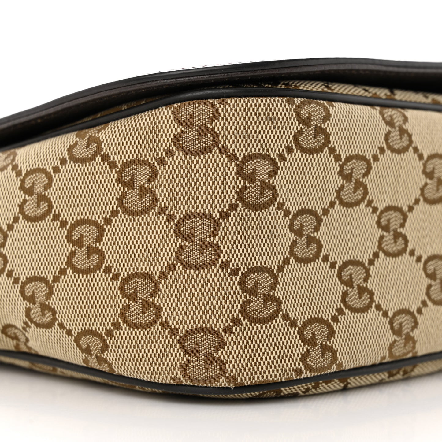 Monogram Flap Messenger Bag Beige Dark Brown