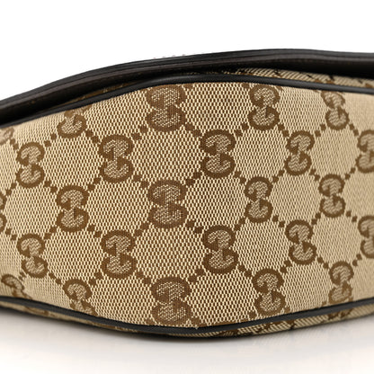 Gucci Monogram Flap Messenger Bag Beige Dark Brown 9 of 11