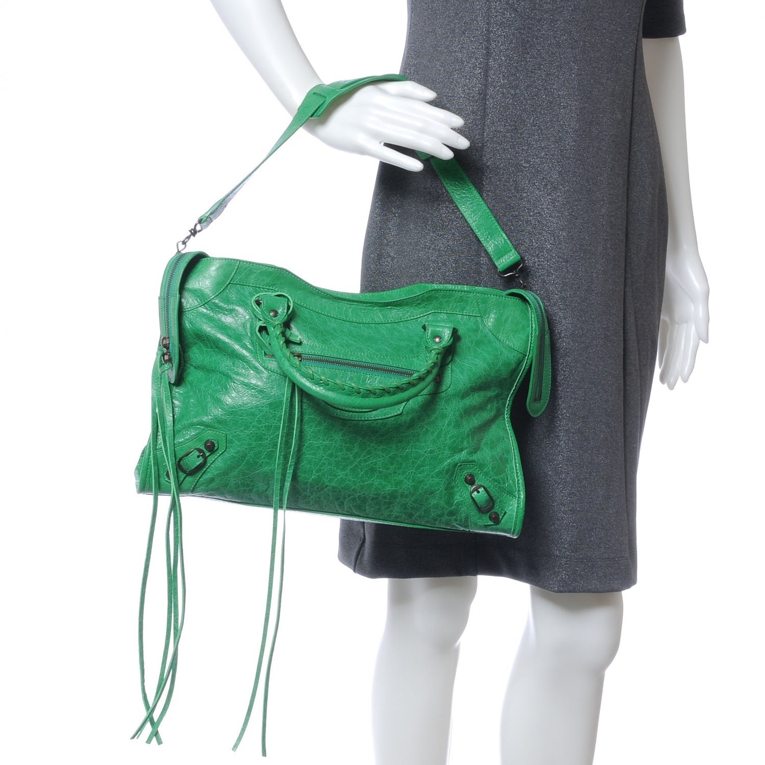 Balenciaga Agneau City Vert Poker 2 of 7