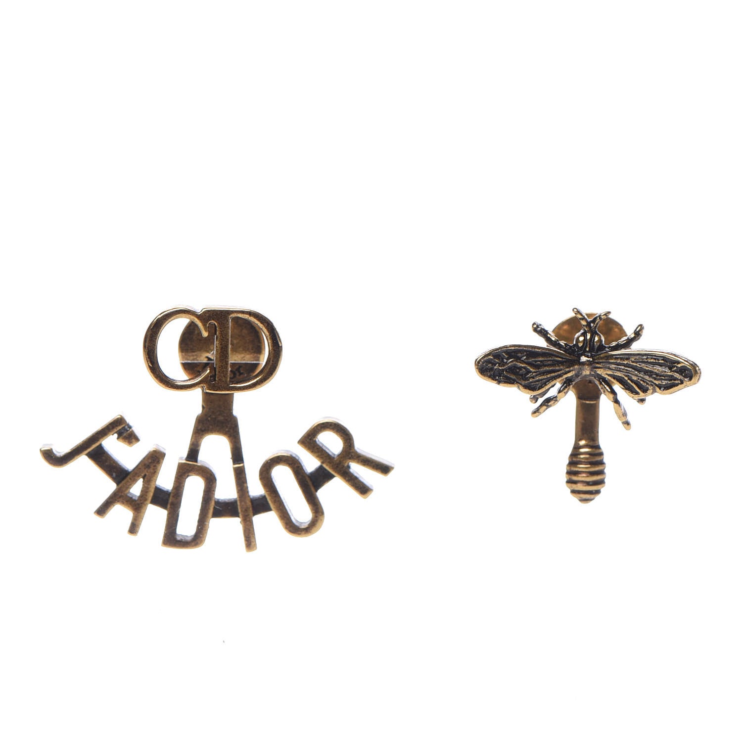 Christian Dior Metal J'Adior Earrings Aged Gold 1 of 5