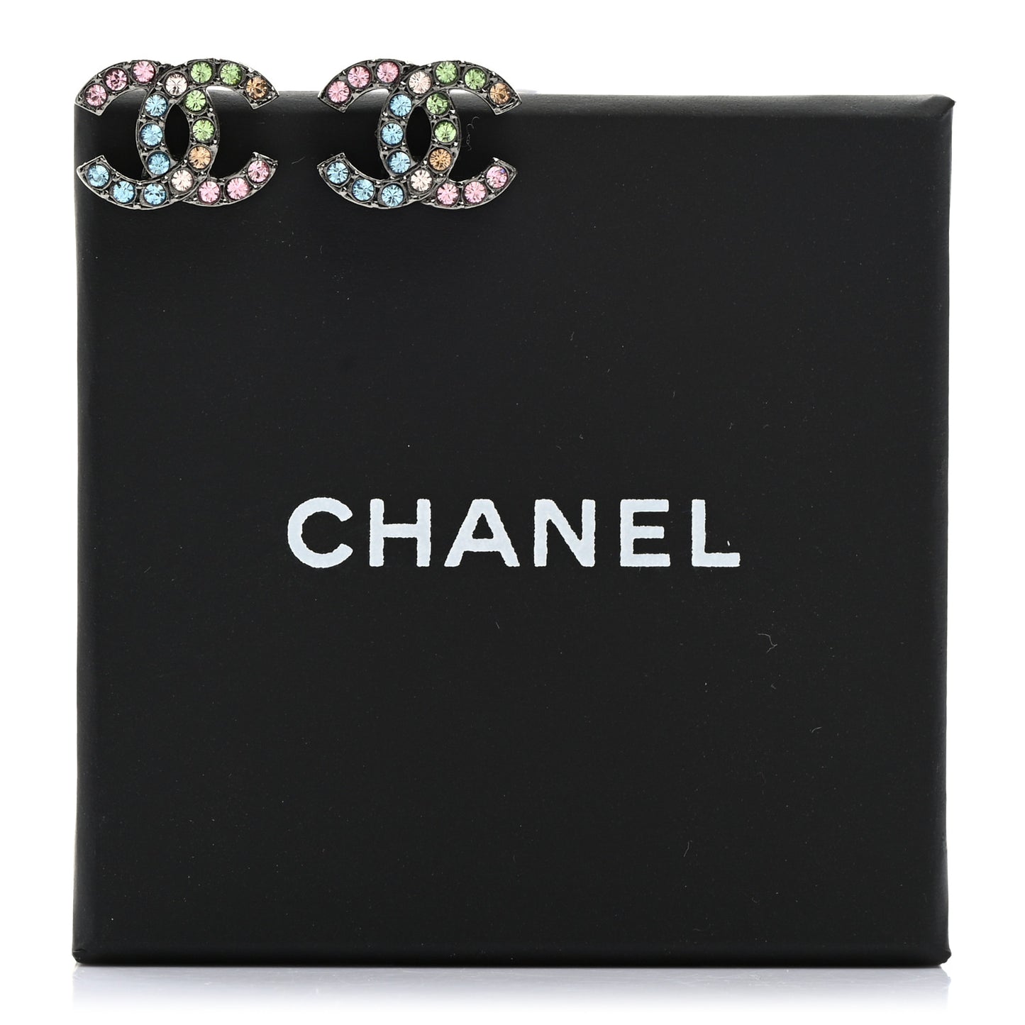 Ruthenium Crystal CC Earrings Multicolor