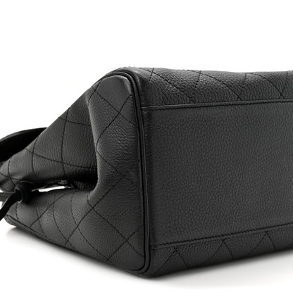 Chanel Grained Calfskin Stitched Urban Essentials Shopping Bag Black 10 of 10