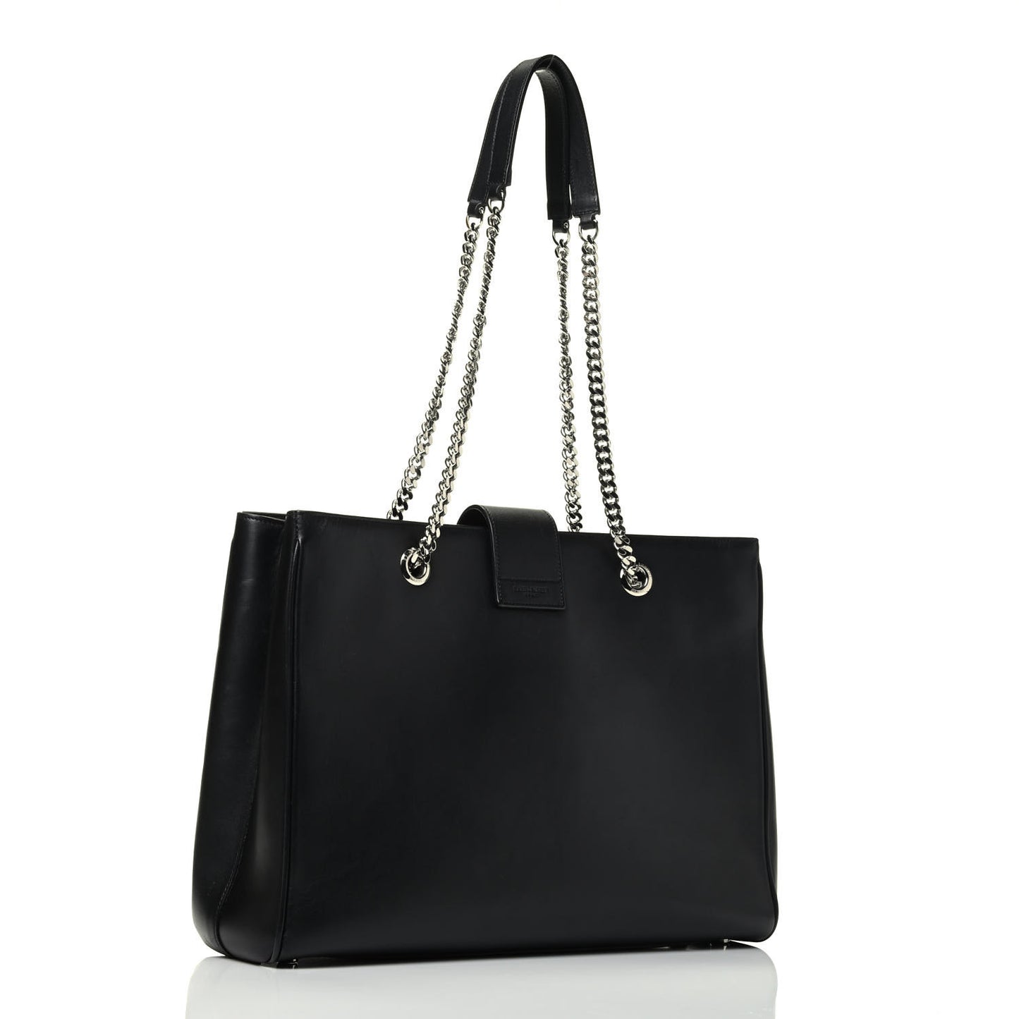 Calfskin Classic Monogram Shopping Bag Black