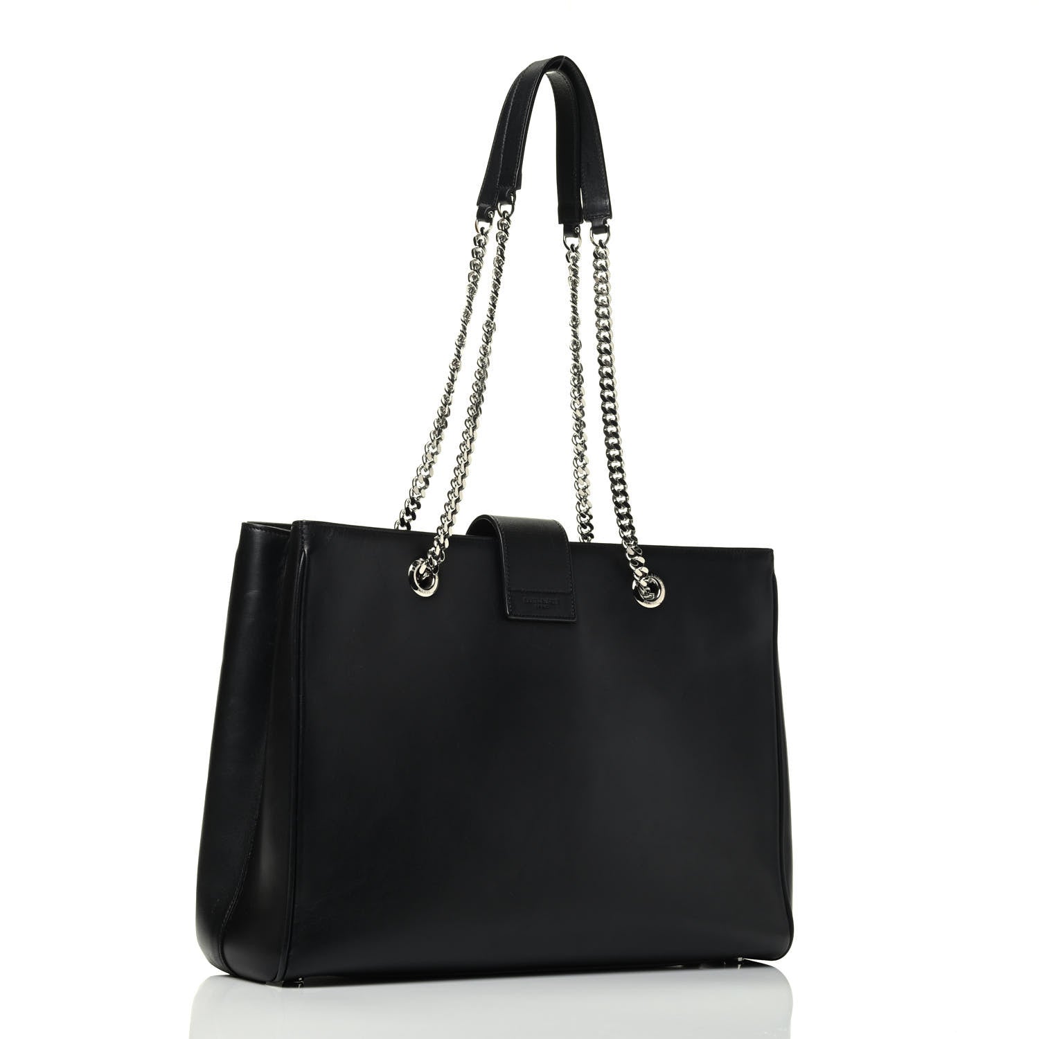 Saint Laurent Calfskin Classic Monogram Shopping Bag Black 2 of 8