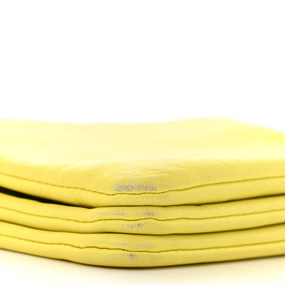 Celine Lambskin Small Trio Crossbody Bag Citron 10 of 17