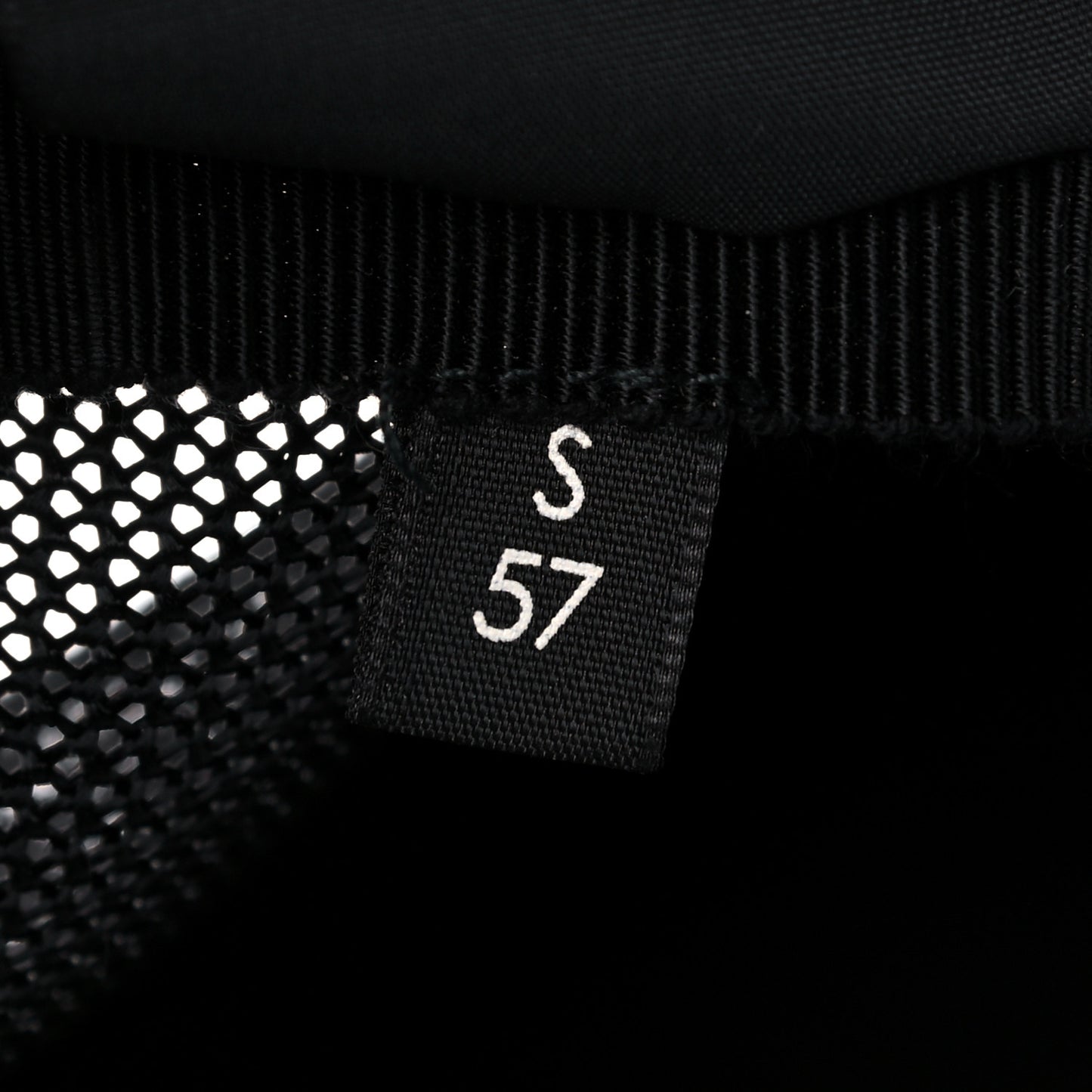 Grained Calfskin Logo Baseball Hat S 57 Black