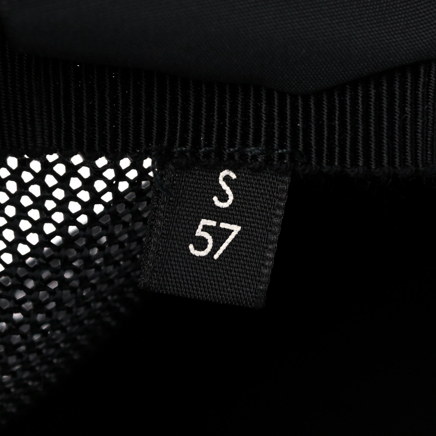 Gucci Grained Calfskin Logo Baseball Hat S 57 Black 8 of 9
