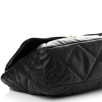 Chanel Lambskin Quilted Maxi Chanel 19 Flap Black 9 of 10