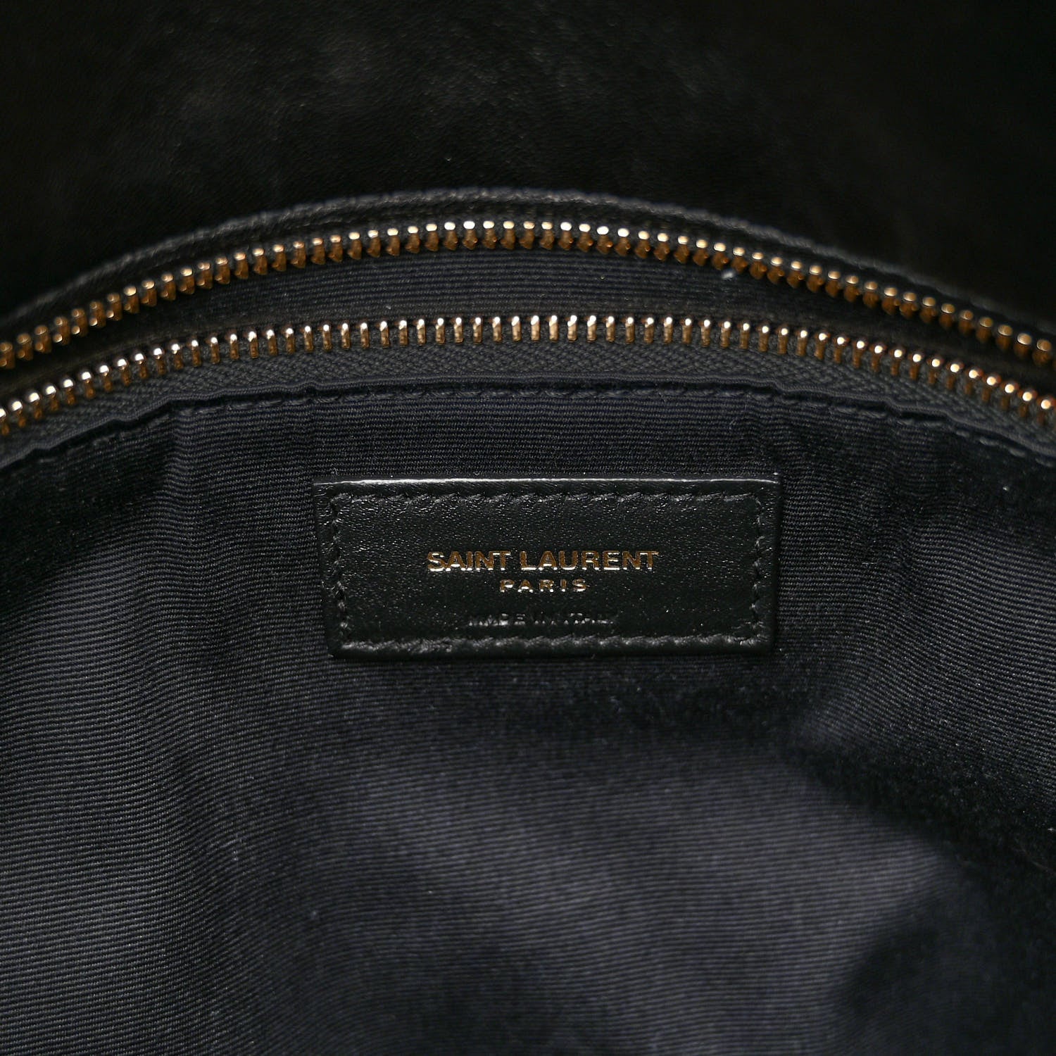 Saint Laurent Lambskin Quilted Medium Loulou Puffer Monogram Chain Satchel Black 6 of 9