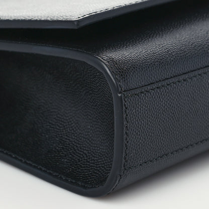 Saint Laurent Grain De Poudre Medium Classic Monogram Kate Satchel Black 7 of 8