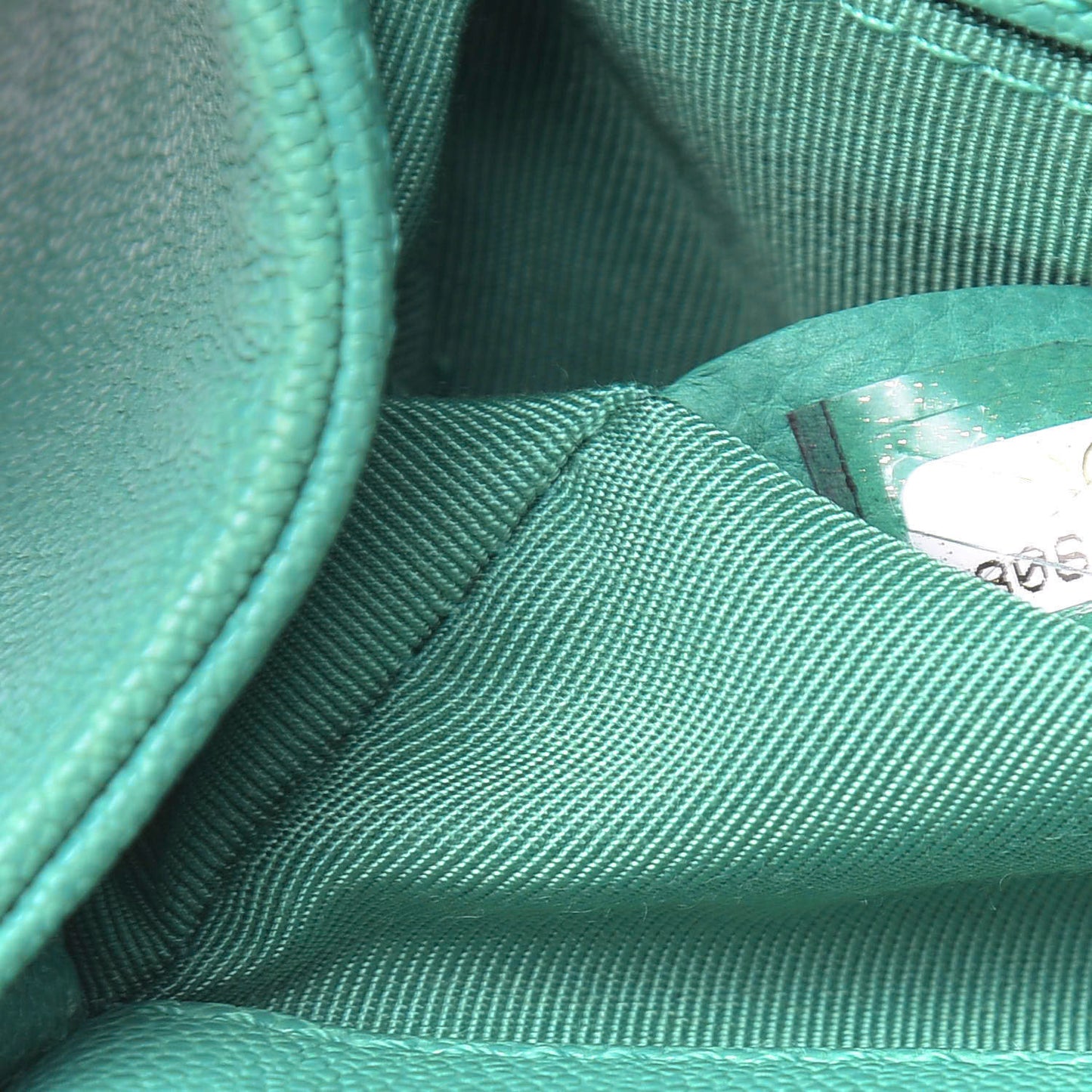 Caviar Chevron Quilted Small Boy Flap Green