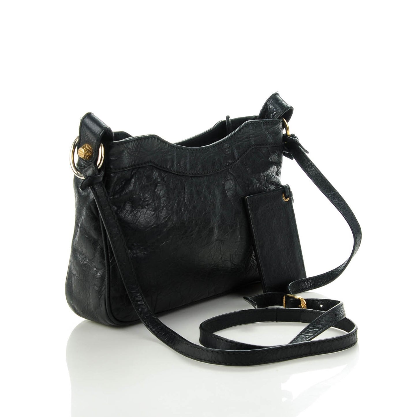 Agneau Giant 12 Gold Hardware Hip Black